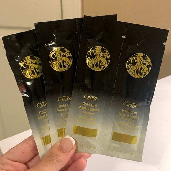 Oribe Hair New Set Of 3 Oribe Gold Lust Shampoo Conditioner Packets